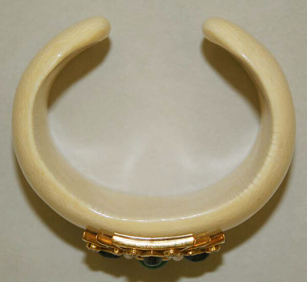 Bracelet, House of Chanel (French, founded 1910), ivory, gold, precious gems, French