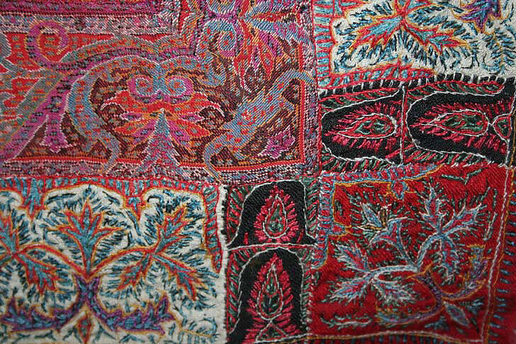 Shawl, wool, Indian