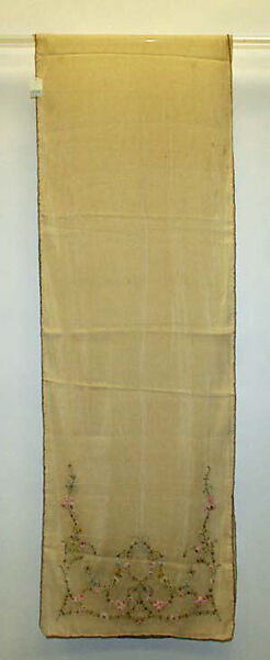 Stole, silk, probably French 