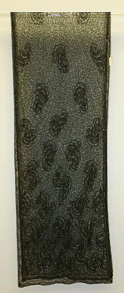 Stole, cotton, glass, probably American 