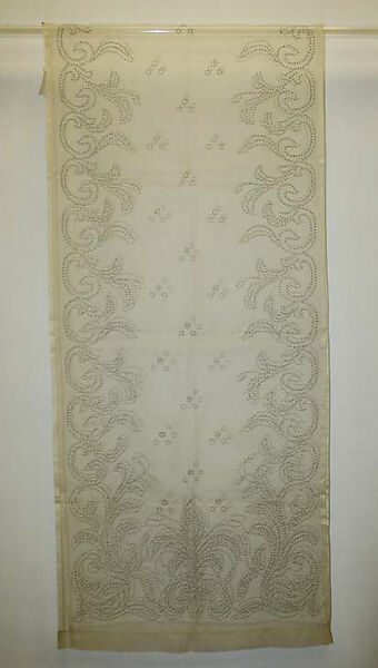 Stole, silk, paint (probably), American or European 