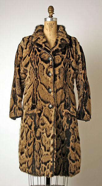 Coat, Ben Kahn Furs (American, founded 1921), fur, leather, American 