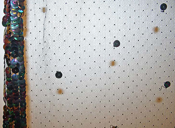 Evening stole, silk, metal, European