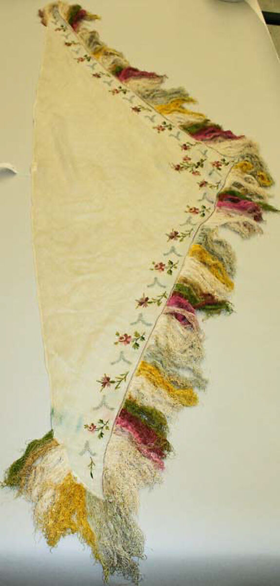 Shawl, silk, cotton, French 