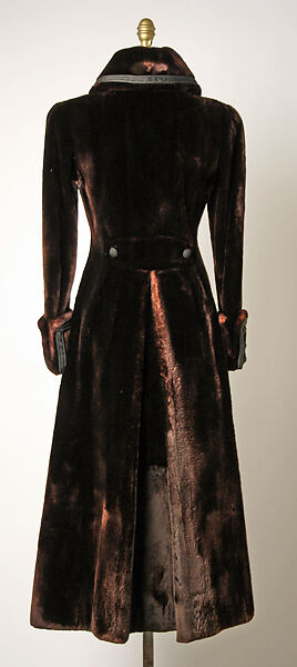 Redingote, Bergdorf Goodman (American, founded 1899), fur, silk, American