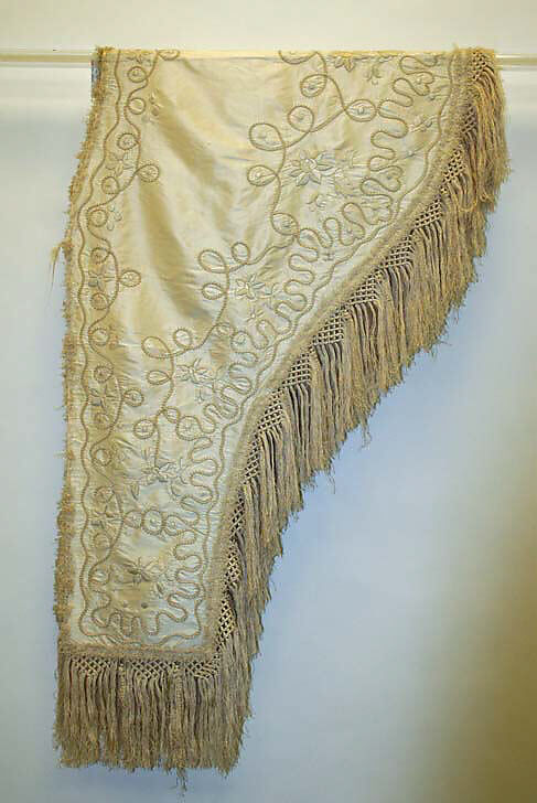 Shawl, silk, American 
