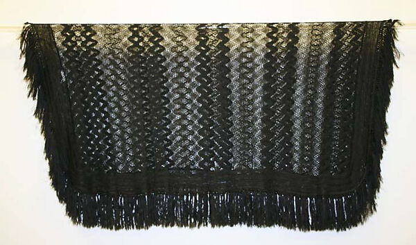 Shawl, silk, American 
