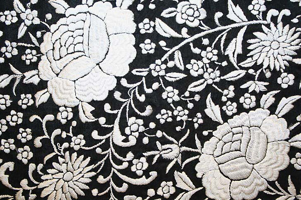 Shawl, silk, Spanish