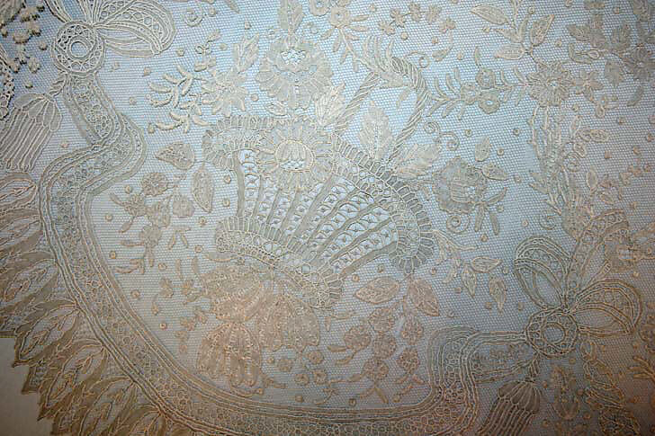 Wedding shawl, linen, Belgian