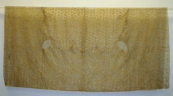Evening shawl, silk, metallic, French 
