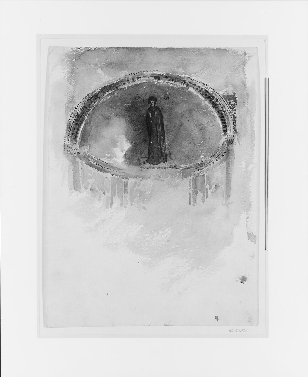 Madonna, Mosaic, Saints Maria and Donato, Murano, John Singer Sargent (American, Florence 1856–1925 London), Watercolor and gouache on white wove paper, American