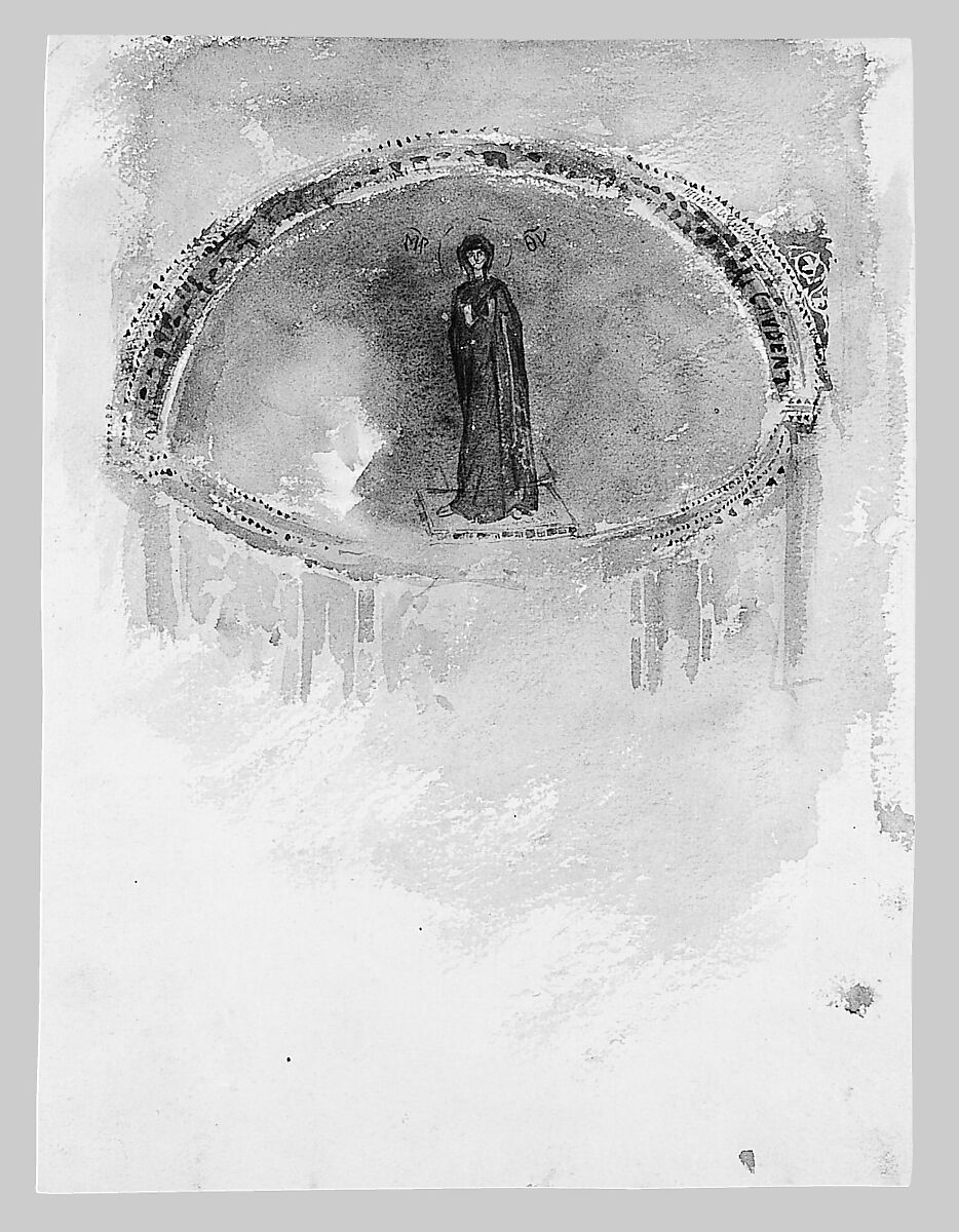 Madonna, Mosaic, Saints Maria and Donato, Murano, John Singer Sargent (American, Florence 1856–1925 London), Watercolor and gouache on white wove paper, American