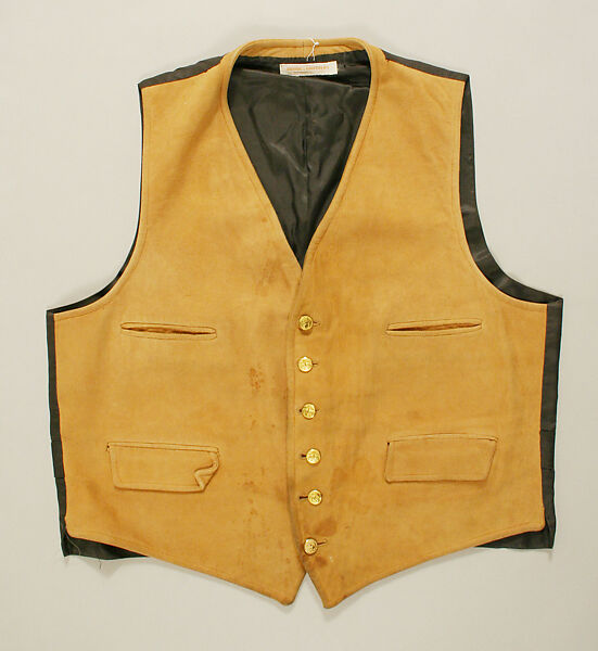 Vest, Brooks Brothers (American, founded 1818), leather, nylon, brass, American 