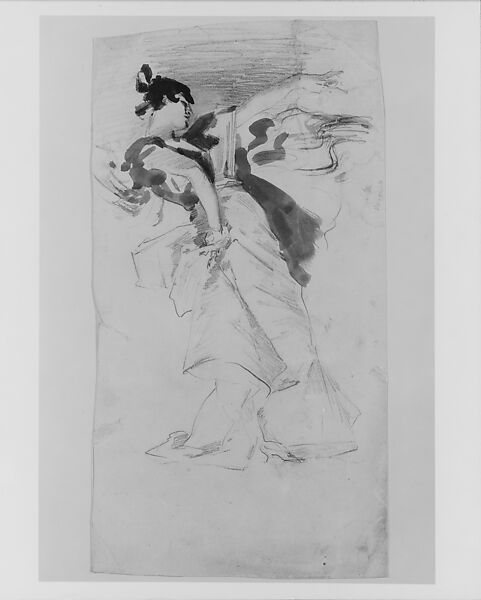 After "El-Jaleo", John Singer Sargent (American, Florence 1856–1925 London), Graphite and watercolor on prepared clay-coated paper, American