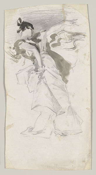 After "El-Jaleo", John Singer Sargent (American, Florence 1856–1925 London), Graphite and watercolor on prepared clay-coated paper, American 