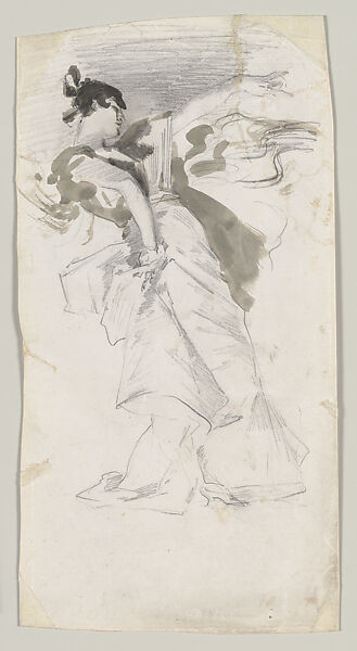 After "El-Jaleo", John Singer Sargent  American, Graphite and watercolor on prepared clay-coated paper, American