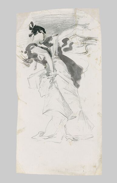 After "El-Jaleo", John Singer Sargent (American, Florence 1856–1925 London), Graphite and watercolor on prepared clay-coated paper, American
