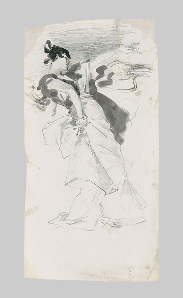 After "El-Jaleo", John Singer Sargent (American, Florence 1856–1925 London), Graphite and watercolor on prepared clay-coated paper, American