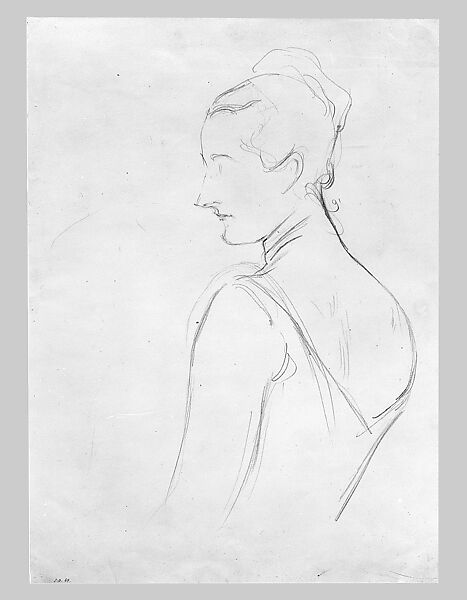 Virginie Amélie Avegno Gautreau, Study for "Madame X", John Singer Sargent (American, Florence 1856–1925 London), Graphite on off-white wove paper, American