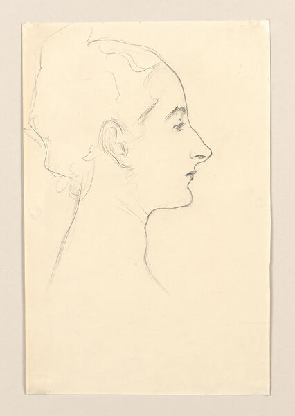 Madame X (Madame Pierre Gautreau), John Singer Sargent  American, Graphite on off-white wove paper, American
