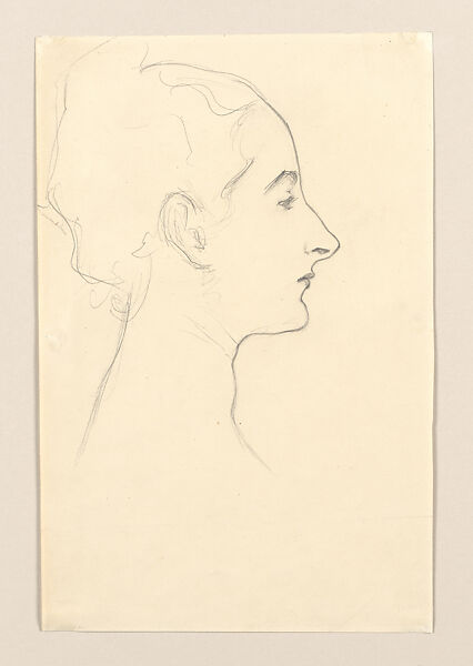 Madame X (Madame Pierre Gautreau), John Singer Sargent (American, Florence 1856–1925 London), Graphite on off-white wove paper, American 