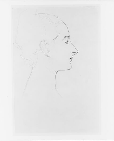 Virginie Amélie Avegno Gautreau, Study for "Madame X", John Singer Sargent (American, Florence 1856–1925 London), Graphite on off-white wove paper, American