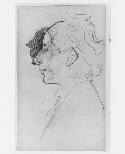 Mrs. Daniel Sargent Curtis, John Singer Sargent (American, Florence 1856–1925 London), Graphite on off-white wove paper, American