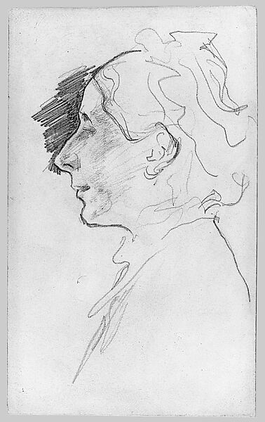 Mrs. Daniel Sargent Curtis, John Singer Sargent (American, Florence 1856–1925 London), Graphite on off-white wove paper, American