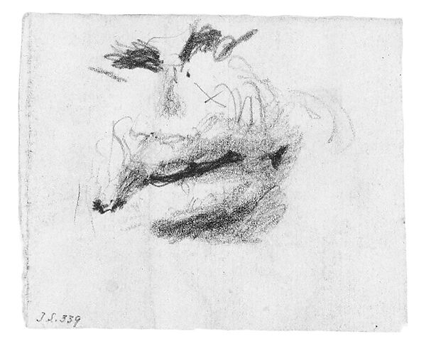 Nostrils and Lips, John Singer Sargent (American, Florence 1856–1925 London), Graphite on off-white wove paper, American