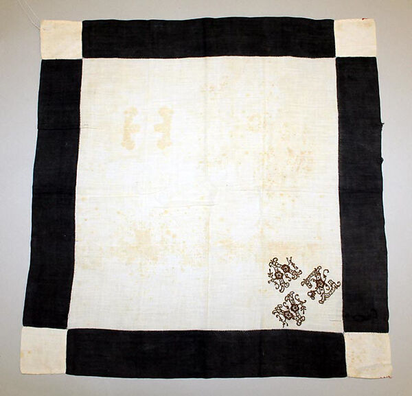 Mourning handkerchief, cotton, American 