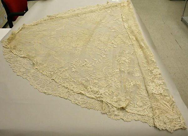 Wedding veil, cotton, Belgian 