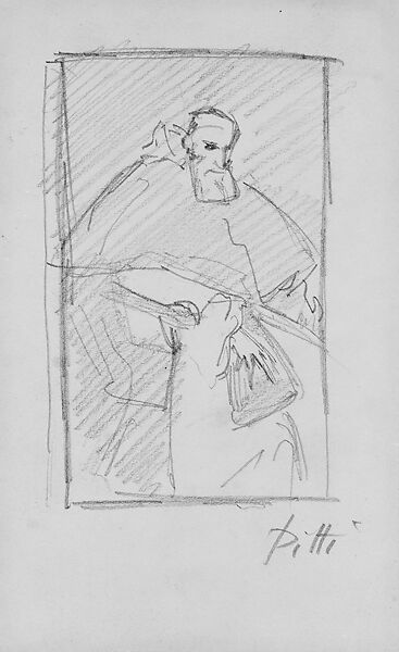 Pope Paul III, John Singer Sargent (American, Florence 1856–1925 London), Graphite on off-white wove paper, American