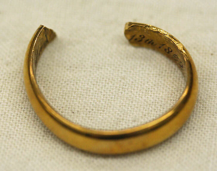 Wedding ring, gold, American 