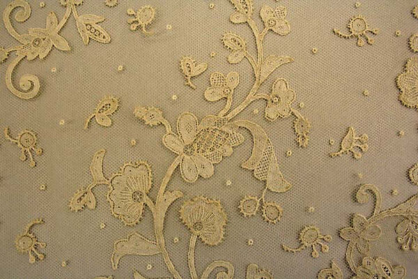 Wedding veil, cotton, Belgian