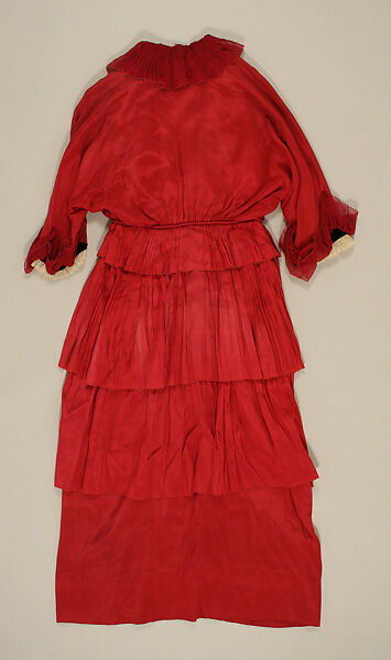 Afternoon dress, silk, cotton, Austrian
