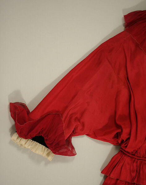 Afternoon dress, silk, cotton, Austrian