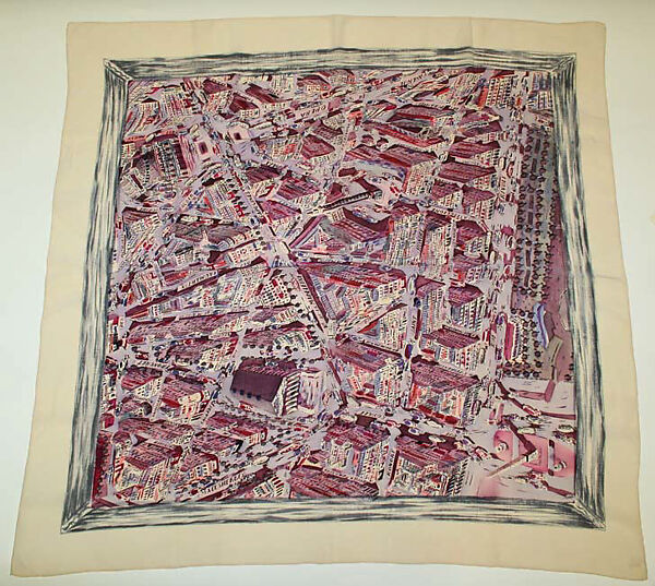 Scarf, silk, French 