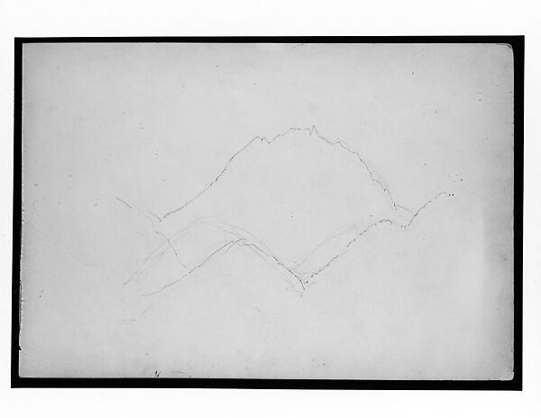 Mountains (from Switzerland 1869 Sketchbook), John Singer Sargent (American, Florence 1856–1925 London), Graphite on off-white wove paper, American 