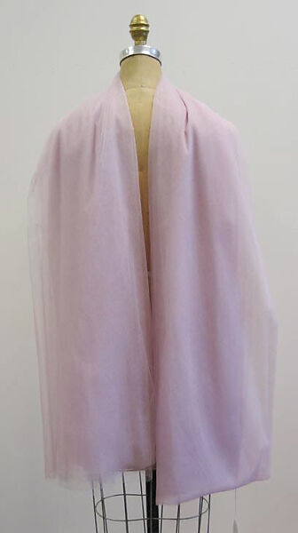 Evening ensemble, House of Balmain (French, founded 1945), a) silk, synthetic; b) silk, French