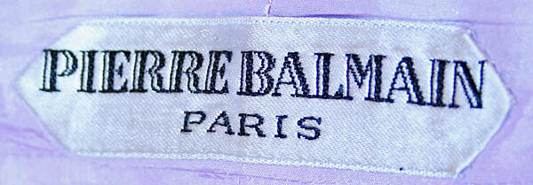 Evening ensemble, House of Balmain (French, founded 1945), a) silk, synthetic; b) silk, French