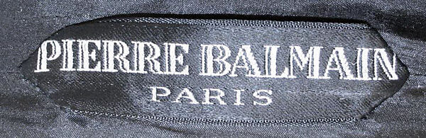 Evening ensemble, House of Balmain (French, founded 1945), a) silk, synthetic; b) silk, French