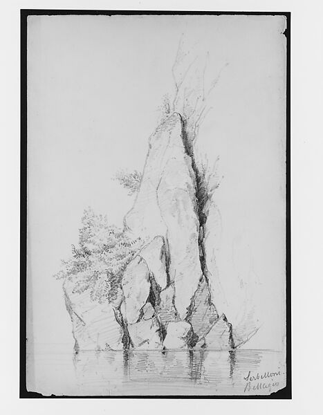 Serbelloni, Bellagio (from Switzerland 1869 Sketchbook), John Singer Sargent (American, Florence 1856–1925 London), Graphite on off-white wove paper, American 