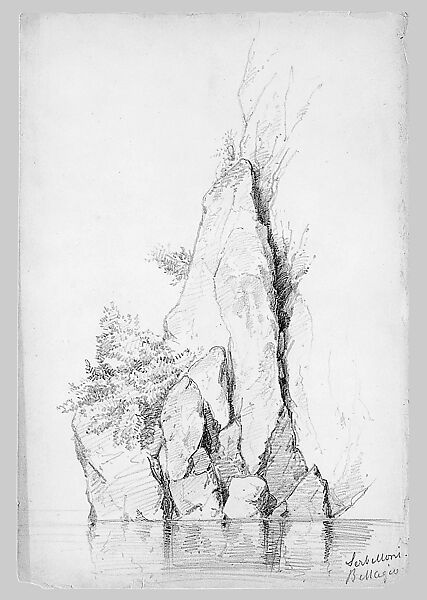 Serbelloni, Bellagio (from Switzerland 1869 Sketchbook), John Singer Sargent (American, Florence 1856–1925 London), Graphite on off-white wove paper, American