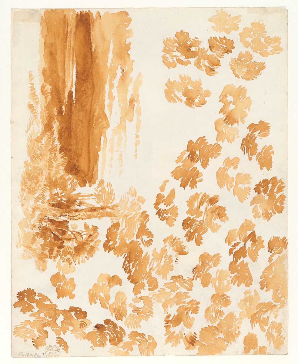 Leaves, John Singer Sargent (American, Florence 1856–1925 London), Watercolor on white wove paper, American