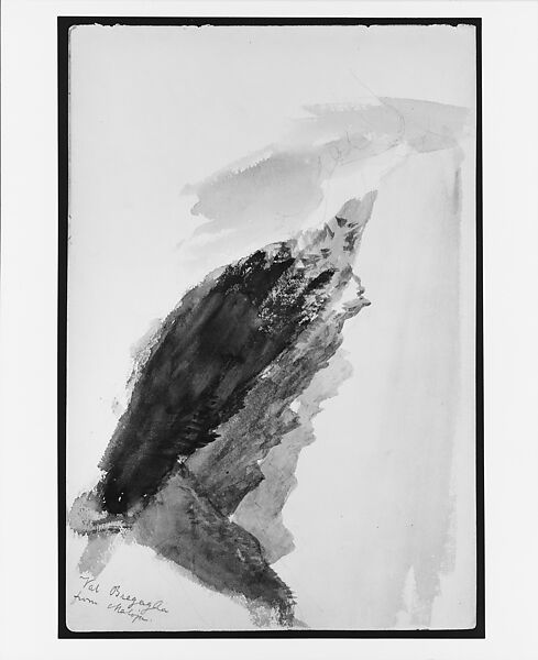 Val Bregagalia from Maloja (from Switzerland 1869 Sketchbook), John Singer Sargent (American, Florence 1856–1925 London), Watercolor and graphite on off-white wove paper, American 