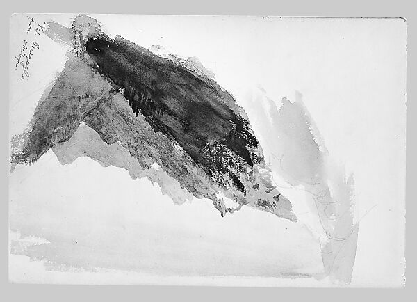 Val Bregagalia from Maloja (from Switzerland 1869 Sketchbook), John Singer Sargent (American, Florence 1856–1925 London), Watercolor and graphite on off-white wove paper, American