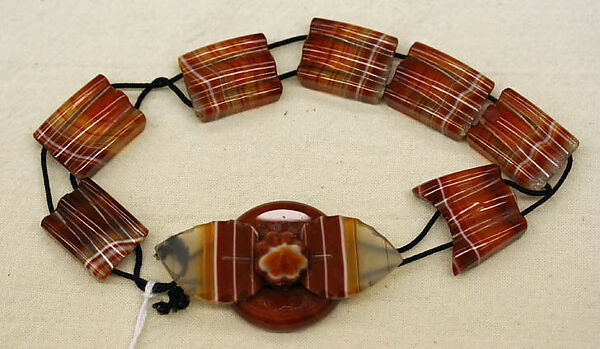 Bracelet, carnelian, American or European 