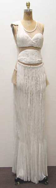 Evening dress, Helmut Lang (Austrian, born 1956), silk, cotton blend, horsehair, Austrian