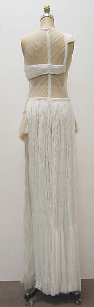 Evening dress, Helmut Lang (Austrian, born 1956), silk, cotton blend, horsehair, Austrian