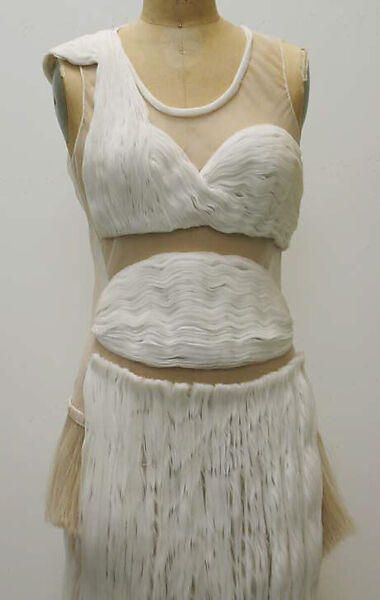 Evening dress, Helmut Lang (Austrian, born 1956), silk, cotton blend, horsehair, Austrian